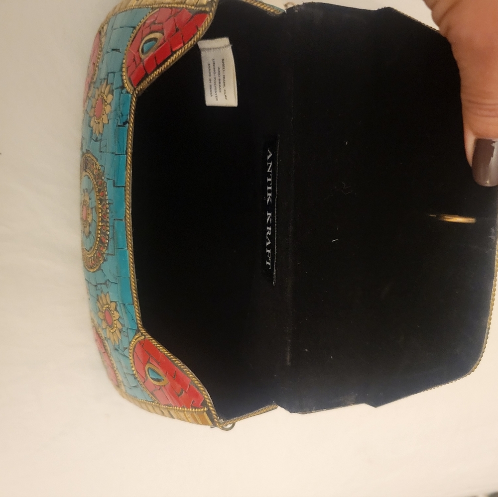 Mosaic Patterned Chain Shoulder Bag - Multicolor … - image 4